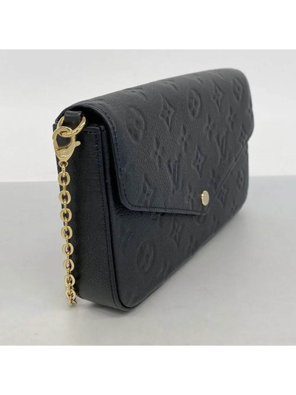 Louis Vuitton Shoulder Wallet Monogram Empreinte Pochette Felicity Noir